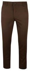 Materiałowe Spodnie Męskie, Eleganckie - Rigon - Ciemny Karmel. Eleganckie spodnie męskie Rigon, m, bez wzorów, z elastanu, eleganckie. Za 219.00 zł.