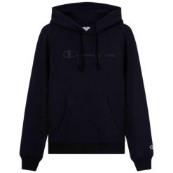 CHAMPION Bluza damska z kapturem dopasowana, czarna. Czarne bluzy damskie Champion, uniwersalny, bez wzorów, z bawełny, z kapturem. Za 202.99 zł.