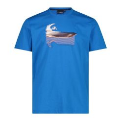 Koszulka męska CMP 30T9367. Niebieskie koszulki sportowe męskie CMP, m, bez wzorów, bez kołnierzyka, bez ramiączek. Za 143.50 zł.