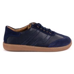 Buty barefoot damskie skórzane Olivier Eliza granatowe niebieskie. Niebieskie półbuty damskie bez wzorów, bez obcasa, bez zapięcia. Za 438.49 zł.