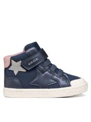 Geox Sneakersy B Gisli Girl B561MG 0AUAJ CF4A8 M Granatowy. Niebieskie buty sportowe dziewczęce Geox, bez wzorów, ze skóry, bez zapięcia. Za 209.99 zł.