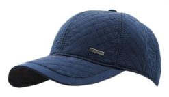 Czapka Granatowa z Daszkiem, z Nausznikami, Pikowana, Jesienno-Zimowy -Pako Jeans. Niebieskie czapki i kapelusze męskie Pako Jeans, na zimę, bez wzorów, z bawełny. Za 65.00 zł.