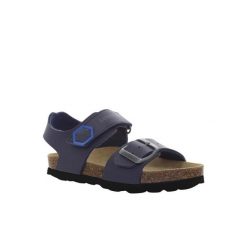 Sandały chłopięce LUMBERJACK BING. Niebieskie sandały chłopięce Lumberjack, z nubiku, bez zapięcia. Za 119.99 zł.