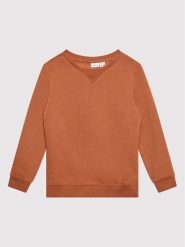 NAME IT Bluza 13198164 Brązowy Regular Fit. Brązowe bluzy dla chłopców Name it, bez wzorów, z bawełny, bez ramiączek, bez kaptura. Za 89.99 zł.