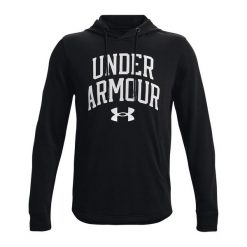 Bluza treningowa męska Under Armour Rival Terry Logo Crew. Czarne bluzy męskie Under Armour, m, bez wzorów, bez kaptura. Za 99.09 zł.