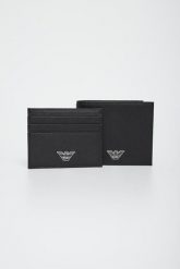 Portfel + etui na karty męskie EMPORIO ARMANI. Saszetki męskie Emporio Armani, małe. W wyprzedaży za 509.40 zł.