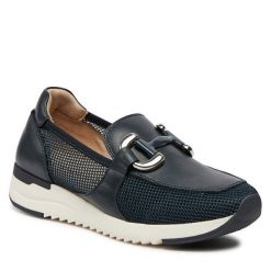 Półbuty Caprice. Niebieskie półbuty damskie Caprice, bez wzorów, bez obcasa, na płaskiej podeszwie, bez zapięcia. Za 269.99 zł.