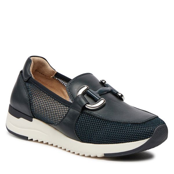 Półbuty Caprice. Niebieskie półbuty damskie Caprice, bez wzorów, bez obcasa, na płaskiej podeszwie, bez zapięcia. Za 269.99 zł.