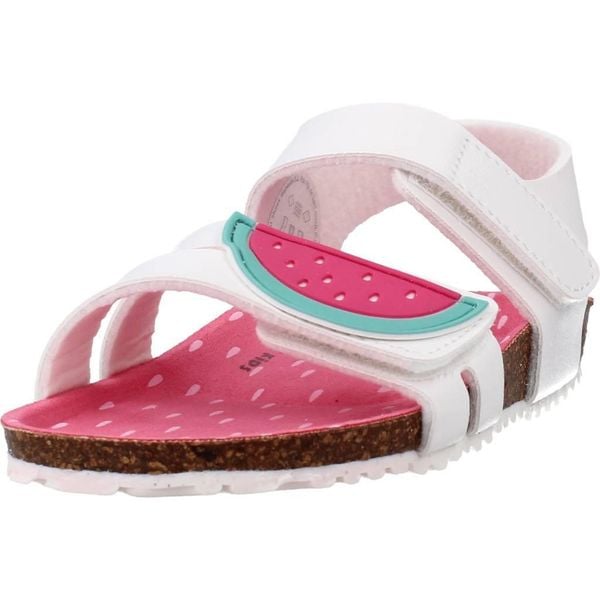 Sandały GARVALIN 212430G Biały. Białe sandały damskie Garvalin, bez wzorów, z syntetyku, bez obcasa, bez zapięcia. Za 104.99 zł.