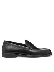 Geox Mokasyny U Recanati U55HVD 00043 C9999 Czarny. Czarne mokasyny męskie Geox, ze skóry. Za 369.99 zł.