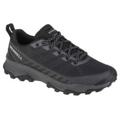 Buty trekkingowe męskie, Merrell Speed Ecco. Czarne trekkingi męskie Merrell, przed kostkę, trekkingowe. Za 409.99 zł.