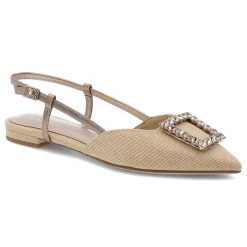 Beżowe Sandały Tamaris Eleganckie Obuwie Damskie. Brązowe klapki damskie Tamaris, bez wzorów, bez obcasa, na obcasie, bez zapięcia. Za 239.00 zł.