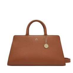 Torebka Aigner. Brązowe torebki do ręki damskie Aigner, bez wzorów, klasyczne, bez dodatków. Za 3,089.00 zł.