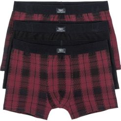 Bokserki (3 pary) bonprix czarno-czerwony klonowy w kratę. Bokserki męskie marki Speedo. Za 50.97 zł.