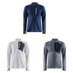 Koszulka Craft core trim thermal midlayer. Szare bluzki z długim rękawem męskie Craft, m, bez wzorów, bez kołnierzyka. W wyprzedaży za 226.50 zł.