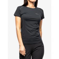 Koszulka termoaktywna damska Rab Force Tee. Szare koszulki sportowe damskie RAB, bez wzorów, bez kołnierzyka, bez ramiączek. Za 177.99 zł.