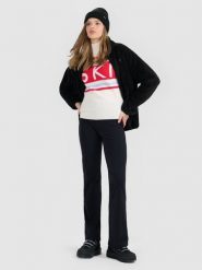 4F Legginsy z rozszerzanymi nogawkami damskie - czarne XL. Czarne legginsy damskie 4f, xl, bez wzorów, z dzianiny. Za 149.99 zł.