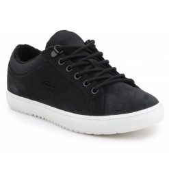 Buty Lacoste Straightset Insulate 319 1 Cfa W 7-38CFA0008454 czarne. Czarne obuwie sportowe damskie bez wzorów, z gumy. Za 667.75 zł.