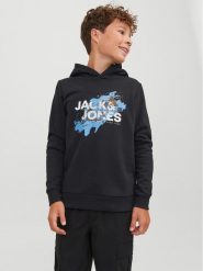 Jack & Jones Junior Bluza 12237210 Czarny Regular Fit. Czarne bluzy dla chłopców Jack & Jones Junior, bez wzorów, z syntetyku, bez ramiączek, bez kaptura. Za 164.99 zł.