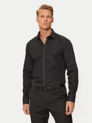 Hugo Koszula Keidi 50524849 Czarny Slim Fit. Czarne koszule męskie Hugo, m, bez wzorów, z bawełny, biznesowe, bez kołnierzyka, bez ramiączek. Za 229.99 zł.