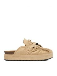 DeeZee Klapki CEO-HXX25C05-2 Beżowy. Brązowe klapki damskie DeeZee, bez wzorów, z materiału, bez obcasa. Za 129.99 zł.