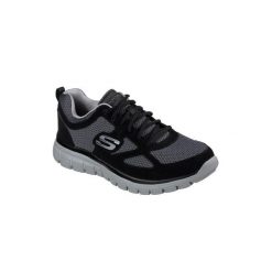 Buty sportowe męskie Skechers Burns Agoura. Czarne buty sportowe męskie Skechers, z materiału, bez zapięcia. Za 199.99 zł.