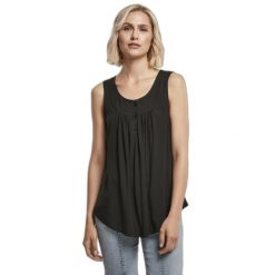 Damska koszulka typu tank top Urban Classics Viscose. Czarne t-shirty damskie Urban Classics, bez wzorów, eleganckie, bez kołnierzyka. Za 142.00 zł.