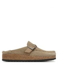 Birkenstock Klapki Buckley Braided 1031455 Beżowy. Brązowe klapki damskie Birkenstock, bez wzorów, ze skóry, bez obcasa. Za 764.99 zł.