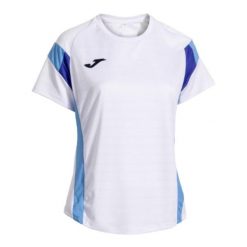 Koszulka tenisowa damska Joma Montreal. Niebieskie koszulki sportowe damskie Joma, m, bez wzorów, z materiału, bez kołnierzyka, bez ramiączek, tenisowe. Za 129.99 zł.