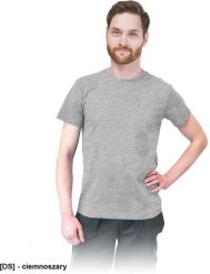 TSRSLIM - t-shirt męski o dopasowanym kroju, 100% bawełna - ciemnoszary 3XL. Szare t-shirty męskie Reis, m, bez wzorów, z bawełny, bez kołnierzyka. Za 26.86 zł.