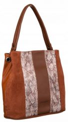 Shopperka c. brązowy David Jones 6885-4. Brązowe torebki do ręki damskie David Jones, bez wzorów, ze skóry ekologicznej, bez dodatków. Za 149.99 zł.
