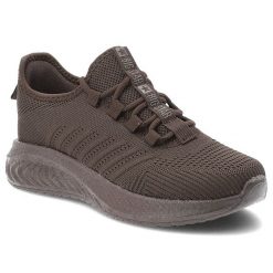 Sneakersy damskie Big Star, cholewka z materiału tekstylnego o oddychającej strukturze wsuwany fason, brązowe, UU274055. Brązowe półbuty damskie Big Star, bez wzorów, z dzianiny, klasyczne, bez obcasa, bez zapięcia. Za 179.00 zł.