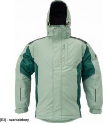 CERVA DAYBORO parka - męska kurtka zimowa, odpinany kaptur, polar kołnierz i w kapturze, odblaskowe elementy, 100% poliester - szarozielony S. Szare kurtki męskie CERVA, na zimę, m, bez wzorów, z polaru, bez kaptura. Za 253.41 zł.
