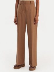 Weekend Max Mara Spodnie palazzo Visivo 2615131041 Brązowy Relaxed Fit. Brązowe spodnie materiałowe damskie Weekend Max Mara, bez wzorów, z materiału. Za 939.99 zł.