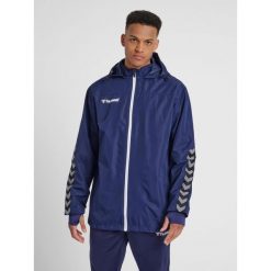Kurtka Hummel Authenctic All-Weather. Niebieskie kurtki sportowe męskie Hummel, m, bez wzorów, outdoorowe. W wyprzedaży za 226.50 zł.
