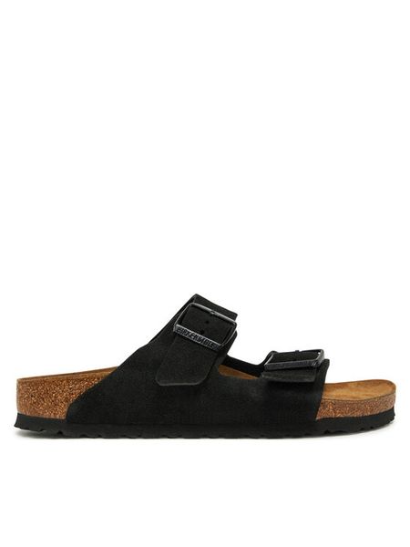 Birkenstock Klapki Arizona 1027164 Czarny. Czarne klapki damskie Birkenstock, bez wzorów, ze skóry, bez obcasa. Za 485.99 zł.