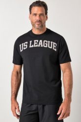 Męska T-shirt FLEXNAMIC® fitness rękaw 1/2 nadruk do roz. 7 XL. Czarne t-shirty męskie JAY-PI, m, bez wzorów, z bawełny, bez kołnierzyka. Za 139.99 zł.