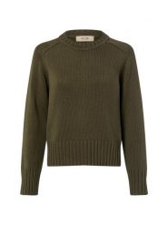 MOS MOSH Sweter z dzianiny Kobiety Bawełna zielony, XS. Zielone swetry damskie Mos Mosh, xs, bez wzorów, z bawełny, bez kołnierzyka, bez ramiączek, bez kaptura. Za 229.95 zł.