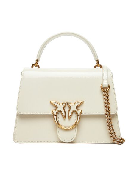 PINKO Torebka Love One Top Handle Classic Light PE 25 PLTT 100066 A1UV Biały. Białe torebki do ręki damskie Pinko, bez wzorów, ze skóry, bez dodatków. Za 879.99 zł.