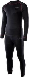 Hi-Tec Bielizna termoaktywna męska zestaw bluza + spodnie kalesony legginsy Hi-tec Sorin set czarna rozmiar XL. Czarna bielizna termoaktywna męska Hi-tec, m, bez wzorów, bez kaptura. Za 86.42 zł.