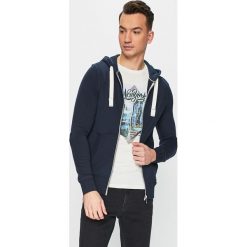 Tom Tailor Denim - Bluza. Niebieskie bluzy męskie Tom Tailor Denim, l, bez wzorów, z bawełny, z kapturem. W wyprzedaży za 179.90 zł.