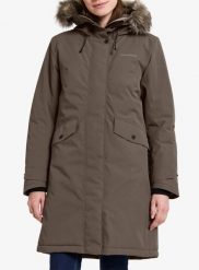 Parka zimowa damska Didriksons Erika Parka 3. Brązowe parki damskie Didriksons, na zimę, m, bez wzorów, z syntetyku, eleganckie, bez kaptura. Za 913.00 zł.