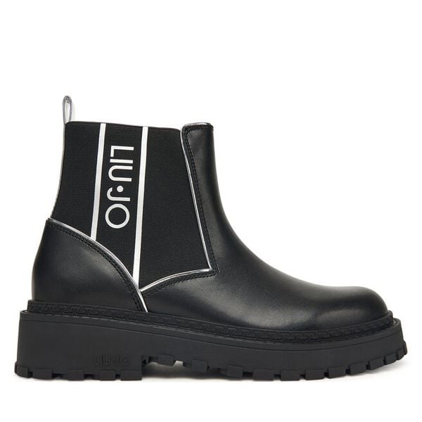 Sztyblety Liu Jo. Czarne botki damskie Liu Jo, bez obcasa, na płaskiej podeszwie, bez zapięcia. Za 799.99 zł.