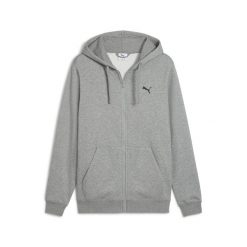 Męska rozpinana bluza z kapturem Essentials PUMA Medium Gray Heather. Szare bluzy męskie Puma, m, bez wzorów, prążkowane, eleganckie, z kapturem. Za 249.00 zł.