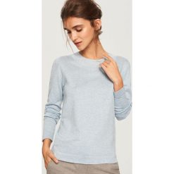 Sweter z perełkami - Niebieski. Niebieskie swetry damskie Reserved. Za 69.99 zł.