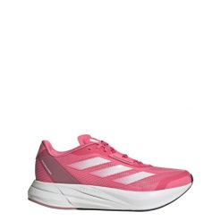 Buty Duramo Speed. Białe obuwie sportowe damskie Adidas, bez wzorów, z materiału, do biegania. W wyprzedaży za 332.65 zł.