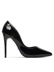 DeeZee Szpilki AB2-4503A Czarny. Czarne szpilki damskie DeeZee, bez wzorów, z materiału, bez obcasa, bez zapięcia. Za 139.99 zł.