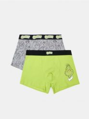 Majtki bokserki Grinch 2 pack - wielobarwny. Bokserki męskie Sinsay, l, bez wzorów. Za 29.99 zł.