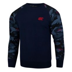 Bluza męska EXTREME HOBBY RIVAL. Niebieskie bluzy męskie EXTREME HOBBY, m, bez wzorów, z bawełny, bez kaptura. Za 239.00 zł.