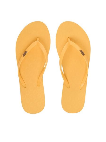 Roxy Japonki ARJL100663-PBA Żółty. Żółte klapki damskie Roxy, bez wzorów, z materiału, bez obcasa. Za 69.99 zł.